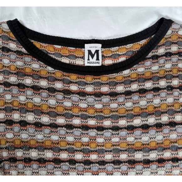 Missoni Geometric Striped Knit Midi Dress Multicolor - Picture 6 of 11